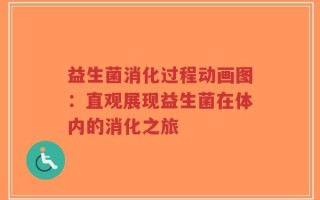 益生菌消化过程动画图：直观展现益生菌在体内的消化之旅