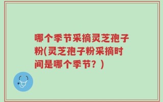 哪个季节采摘灵芝孢子粉(灵芝孢子粉采摘时间是哪个季节？)