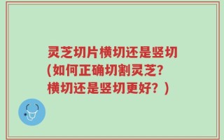 灵芝切片横切还是竖切(如何正确切割灵芝？横切还是竖切更好？)