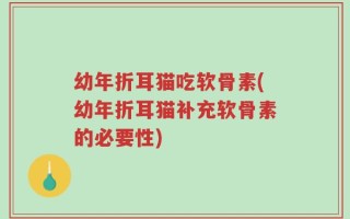幼年折耳猫吃软骨素(幼年折耳猫补充软骨素的必要性)