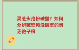灵芝头孢粉破壁？如何分辨破壁和没破壁的灵芝孢子粉