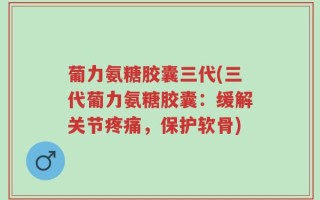 葡力氨糖胶囊三代(三代葡力氨糖胶囊：缓解关节疼痛，保护软骨)
