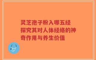 灵芝孢子粉入哪五经 探究其对人体经络的神奇作用与养生价值