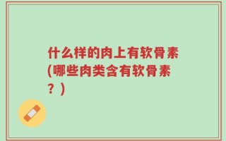 什么样的肉上有软骨素(哪些肉类含有软骨素？)