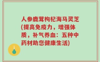 人参鹿茸枸杞海马灵芝(提高免疫力，增强体质，补气养血：五种中药材助您健康生活)