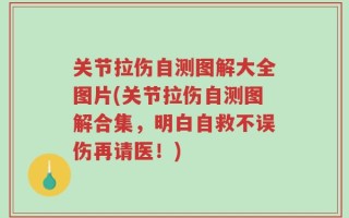 关节拉伤自测图解大全图片(关节拉伤自测图解合集，明白自救不误伤再请医！)