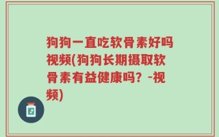 狗狗一直吃软骨素好吗视频(狗狗长期摄取软骨素有益健康吗？-视频)