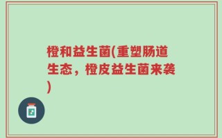 橙和益生菌(重塑肠道生态，橙皮益生菌来袭)