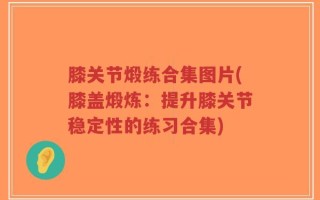 膝关节煅练合集图片(膝盖煅炼：提升膝关节稳定性的练习合集)
