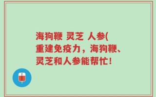 海狗鞭 灵芝 人参(重建免疫力，海狗鞭、灵芝和人参能帮忙！
