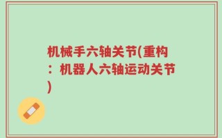 机械手六轴关节(重构：机器人六轴运动关节)