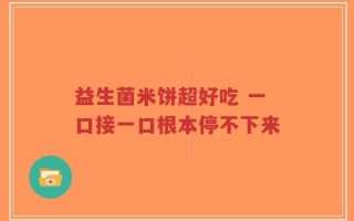 益生菌米饼超好吃 一口接一口根本停不下来