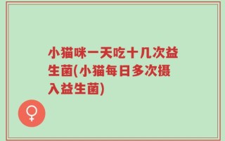 小猫咪一天吃十几次益生菌(小猫每日多次摄入益生菌)