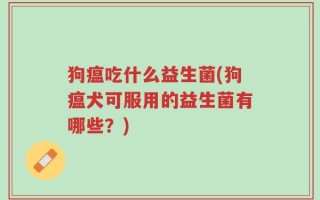 狗瘟吃什么益生菌(狗瘟犬可服用的益生菌有哪些？)