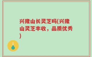 兴隆山长灵芝吗(兴隆山灵芝丰收，品质优秀)