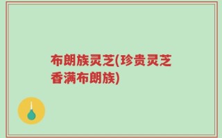 布朗族灵芝(珍贵灵芝香满布朗族)