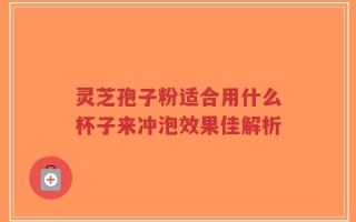 灵芝孢子粉适合用什么杯子来冲泡效果佳解析