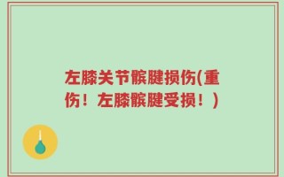 左膝关节髌腱损伤(重伤！左膝髌腱受损！)