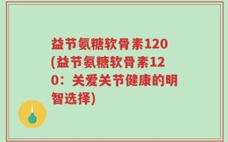 益节氨糖软骨素120(益节氨糖软骨素120：关爱关节健康的明智选择)