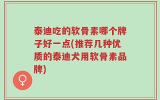 泰迪吃的软骨素哪个牌子好一点(推荐几种优质的泰迪犬用软骨素品牌)