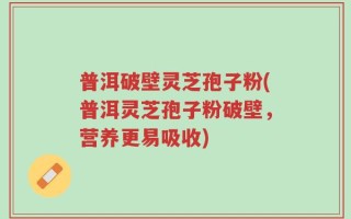 普洱破壁灵芝孢子粉(普洱灵芝孢子粉破壁，营养更易吸收)