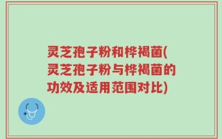 灵芝孢子粉和桦褐菌(灵芝孢子粉与桦褐菌的功效及适用范围对比)