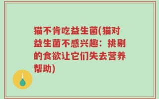 猫不肯吃益生菌(猫对益生菌不感兴趣：挑剔的食欲让它们失去营养帮助)