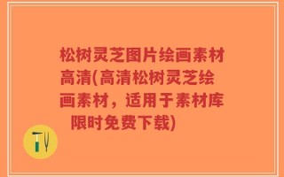 松树灵芝图片绘画素材高清(高清松树灵芝绘画素材，适用于素材库  限时免费下载)