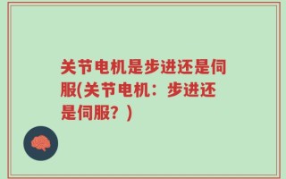 关节电机是步进还是伺服(关节电机：步进还是伺服？)