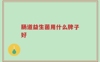 肠道益生菌用什么牌子好
