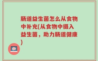 肠道益生菌怎么从食物中补充(从食物中摄入益生菌，助力肠道健康)