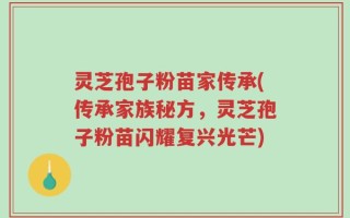 灵芝孢子粉苗家传承(传承家族秘方，灵芝孢子粉苗闪耀复兴光芒)