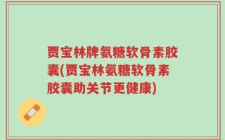 贾宝林牌氨糖软骨素胶囊(贾宝林氨糖软骨素胶囊助关节更健康)