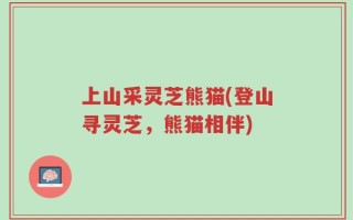 上山采灵芝熊猫(登山寻灵芝，熊猫相伴)