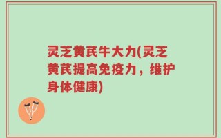 灵芝黄芪牛大力(灵芝黄芪提高免疫力，维护身体健康)