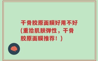 干骨胶原面膜好用不好(重拾肌肤弹性，干骨胶原面膜推荐！)