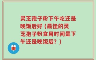 灵芝孢子粉下午吃还是晚饭后好 (最佳的灵芝孢子粉食用时间是下午还是晚饭后？)