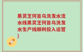 黑灵芝何首乌洗发水流水线黑灵芝何首乌洗发水生产线顺利投入运营)