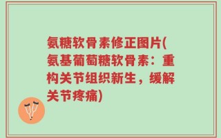 氨糖软骨素修正图片(氨基葡萄糖软骨素：重构关节组织新生，缓解关节疼痛)