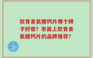 软骨素氨糖钙片哪个牌子好些？市面上软骨素氨糖钙片的品牌推荐？