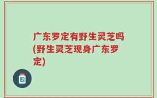 广东罗定有野生灵芝吗(野生灵芝现身广东罗定)