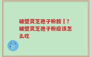 破壁灵芝孢子粉胶蘘？破壁灵芝孢子粉应该怎么吃