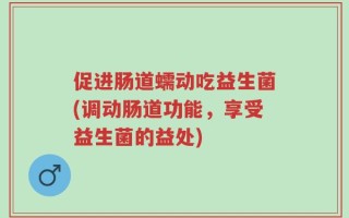 促进肠道蠕动吃益生菌(调动肠道功能，享受益生菌的益处)