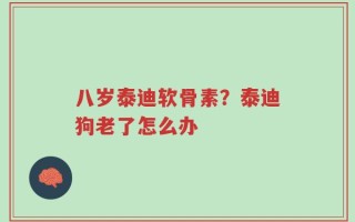 八岁泰迪软骨素？泰迪狗老了怎么办