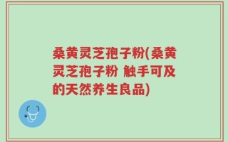 桑黄灵芝孢子粉(桑黄灵芝孢子粉 触手可及的天然养生良品)