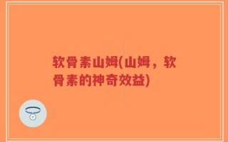 软骨素山姆(山姆，软骨素的神奇效益)