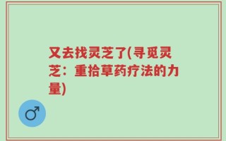 又去找灵芝了(寻觅灵芝：重拾草药疗法的力量)