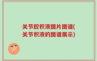 关节腔积液图片图谱(关节积液的图谱展示)