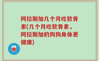 阿拉斯加几个月吃软骨素(几个月吃软骨素，阿拉斯加的狗狗身体更健康)