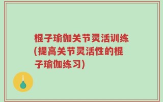 棍子瑜伽关节灵活训练(提高关节灵活性的棍子瑜伽练习)